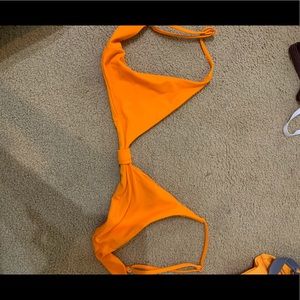 neon orange bikini top!!